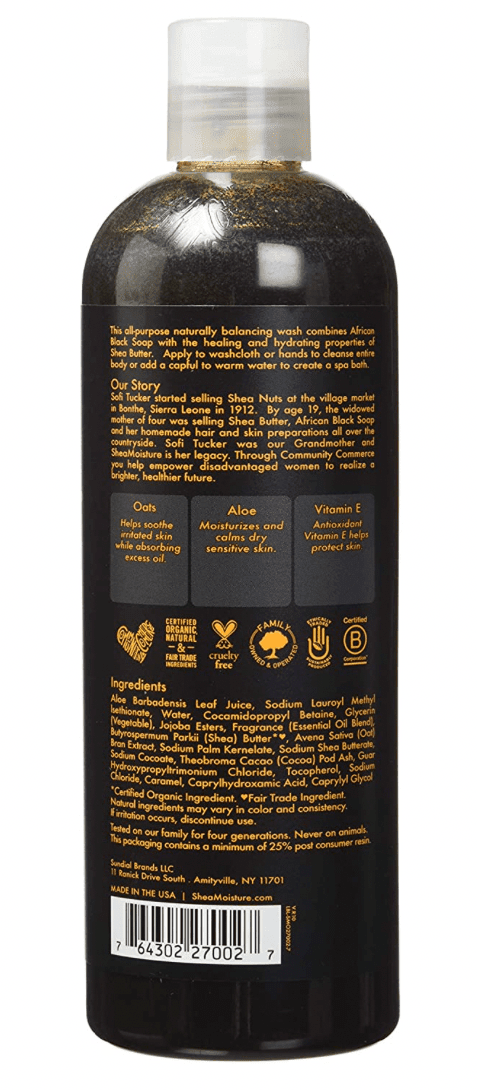 Shea moisture - African Black Soap - Body wash "soothing" - 384ml - Shea Moisture - Ethni Beauty Market