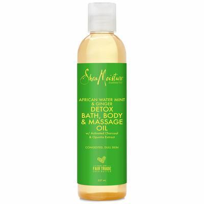 Shea Moisture - Huile détoxifiante pour le bain et le corps et de massage à l'eau de menthe africaine et au gingembre africain - 237 ml - Shea Moisture - Ethni Beauty Market