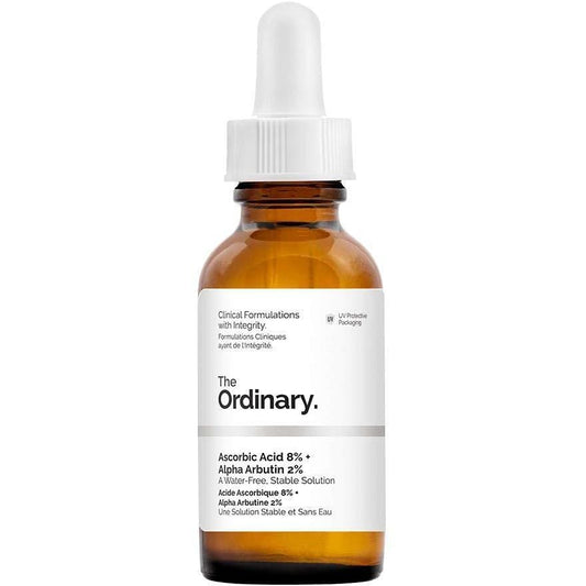 The Ordinary - Solution sans eau à l'acide ascorbique 8% + alpha-arbutine 2% - 30ml - The Ordinary - Ethni Beauty Market