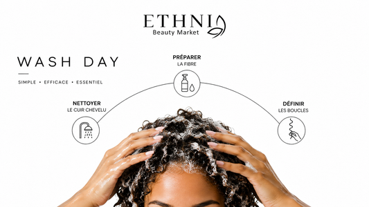 Wash day cheveux texturés, routine essentielle en 3 produits chez Ethni Beauty Market