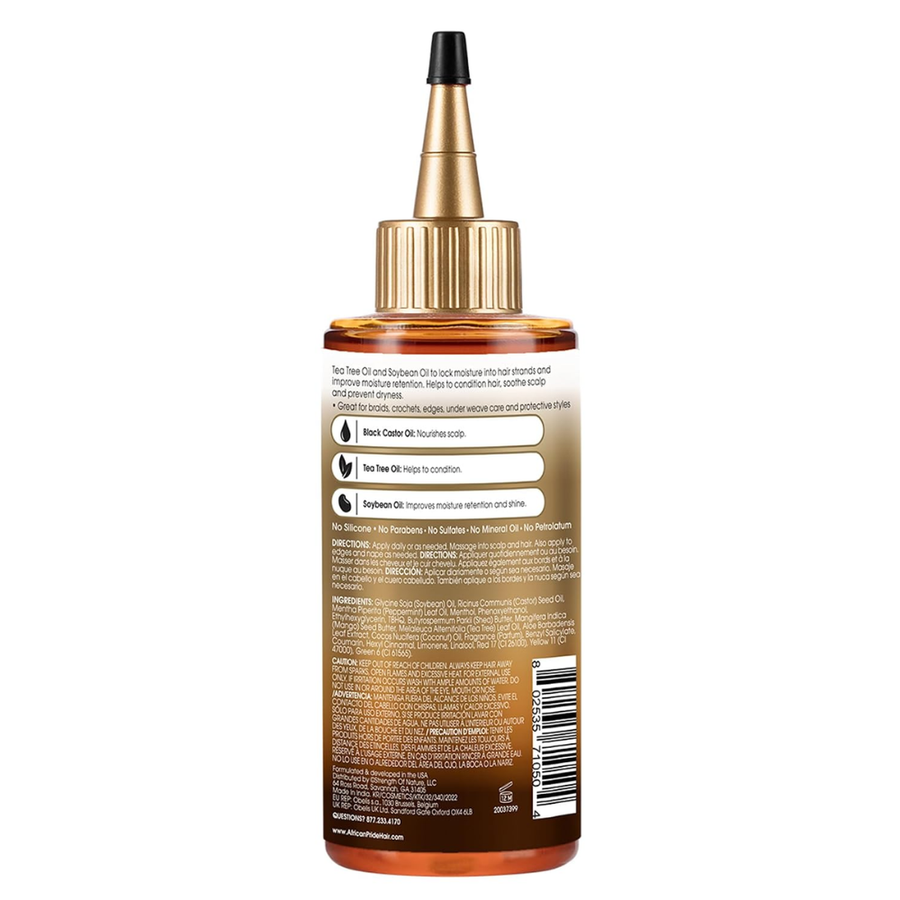 African Pride - Black Castor Miracle Hair & Scalp Sealing Oil - 6 fl oz / 178 ml