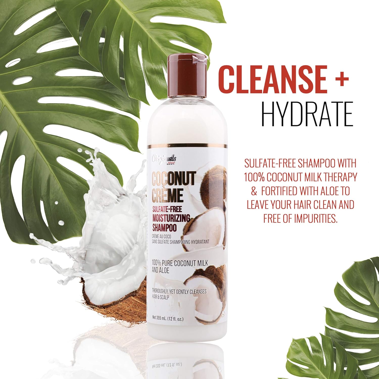 Africa's Best - Shampoing Hydratant à La Noix de Coco"Coconut crème Moisturizing Shampoo" 355 ml - Africa's Best - Ethni Beauty Market