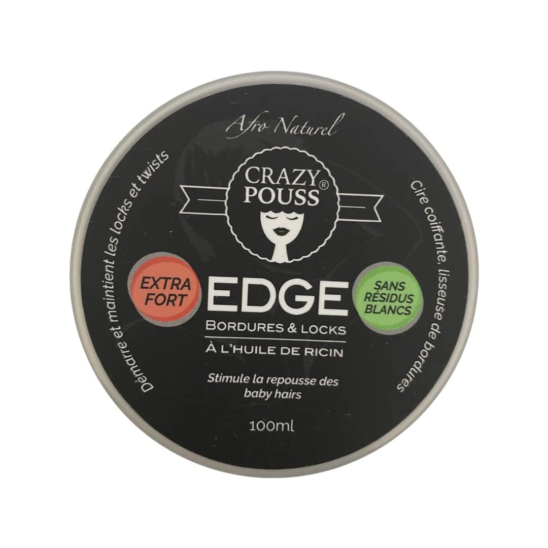 Afro Naturel - Cire Edge à l'huile de ricin "Crazy Pouss" - 100 ml - Afro Naturel - Ethni Beauty Market