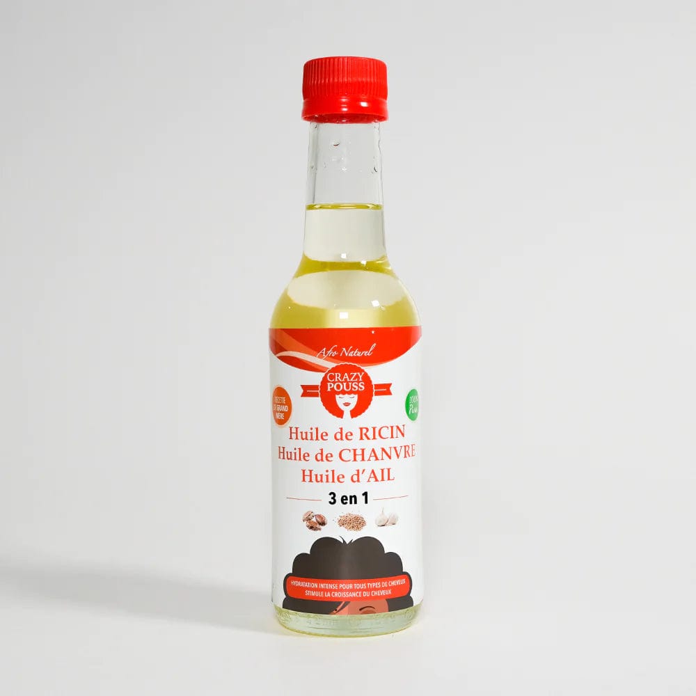Afro Naturel - Crazy Pouss - Huile de Ricin Chanvre Ail - 250ml - Afro Naturel - Ethni Beauty Market