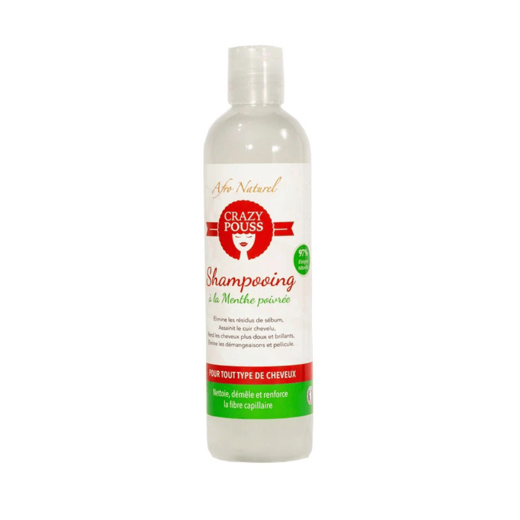 Afro Natural - Shampoing menthe poivrée Crazy Pouss - 300 ml - Afro Naturel - Ethni Beauty Market