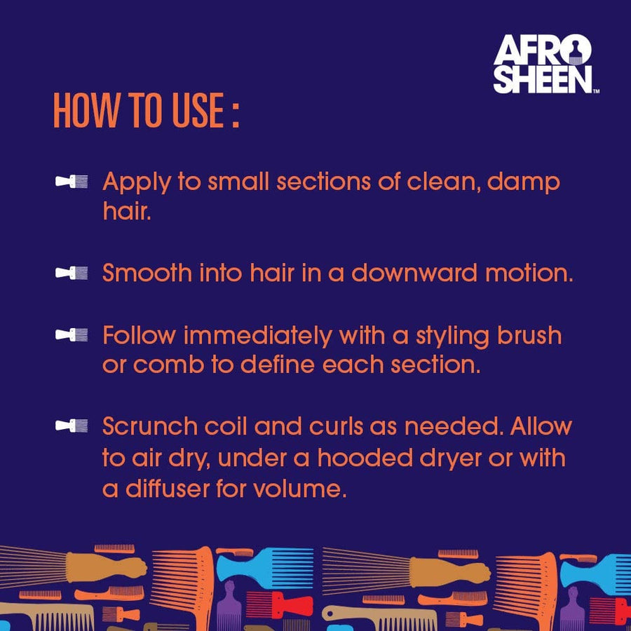 Afro Sheen - Gel Crème Fixateur de Texture "Texture Setting Cream Gel" - 340 g - Afro Sheen - Ethni Beauty Market