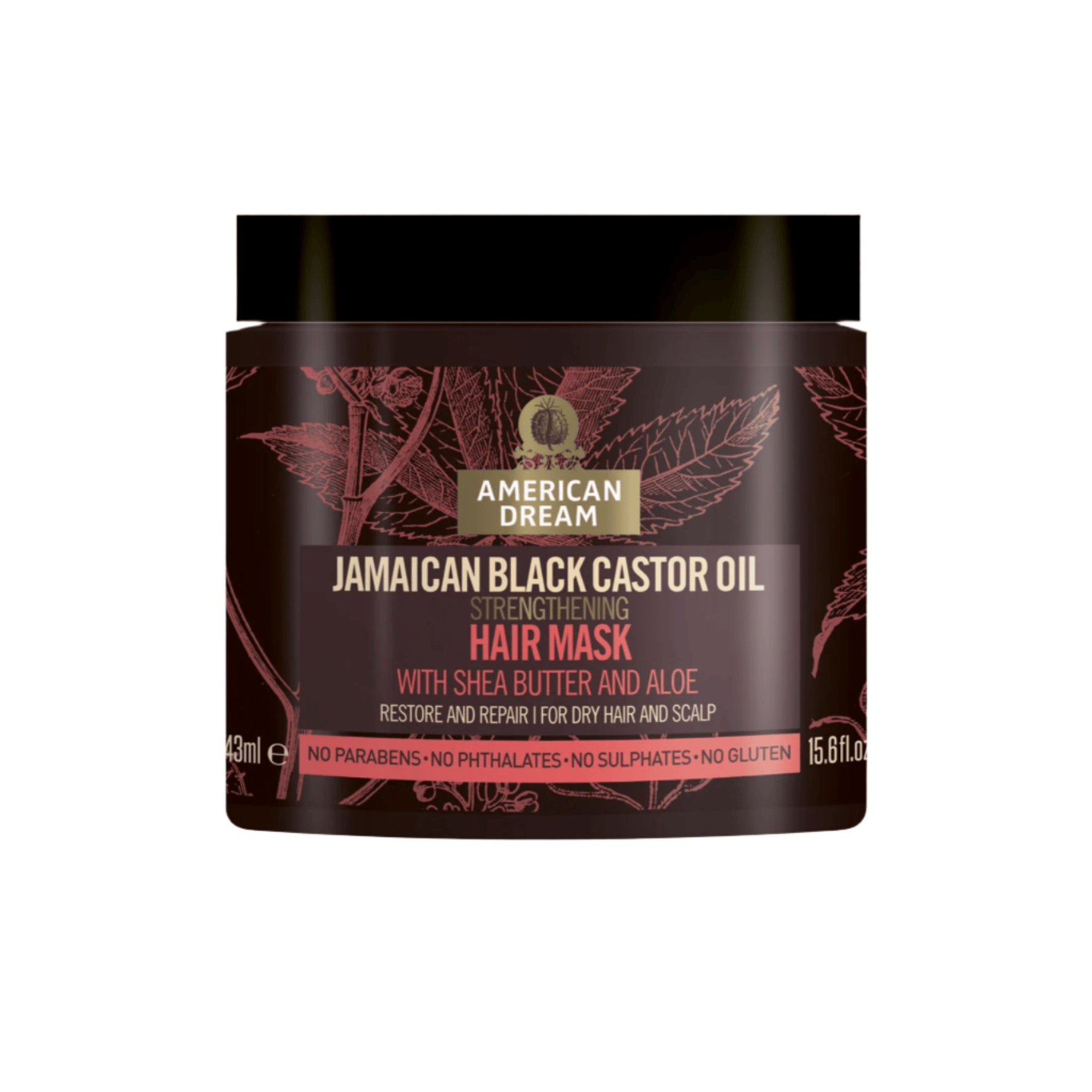American Dream Masque Capillaire American Dream Masque capillaire fortifiant à l'huile de ricin noir jamaïcain 16oz - 473ml