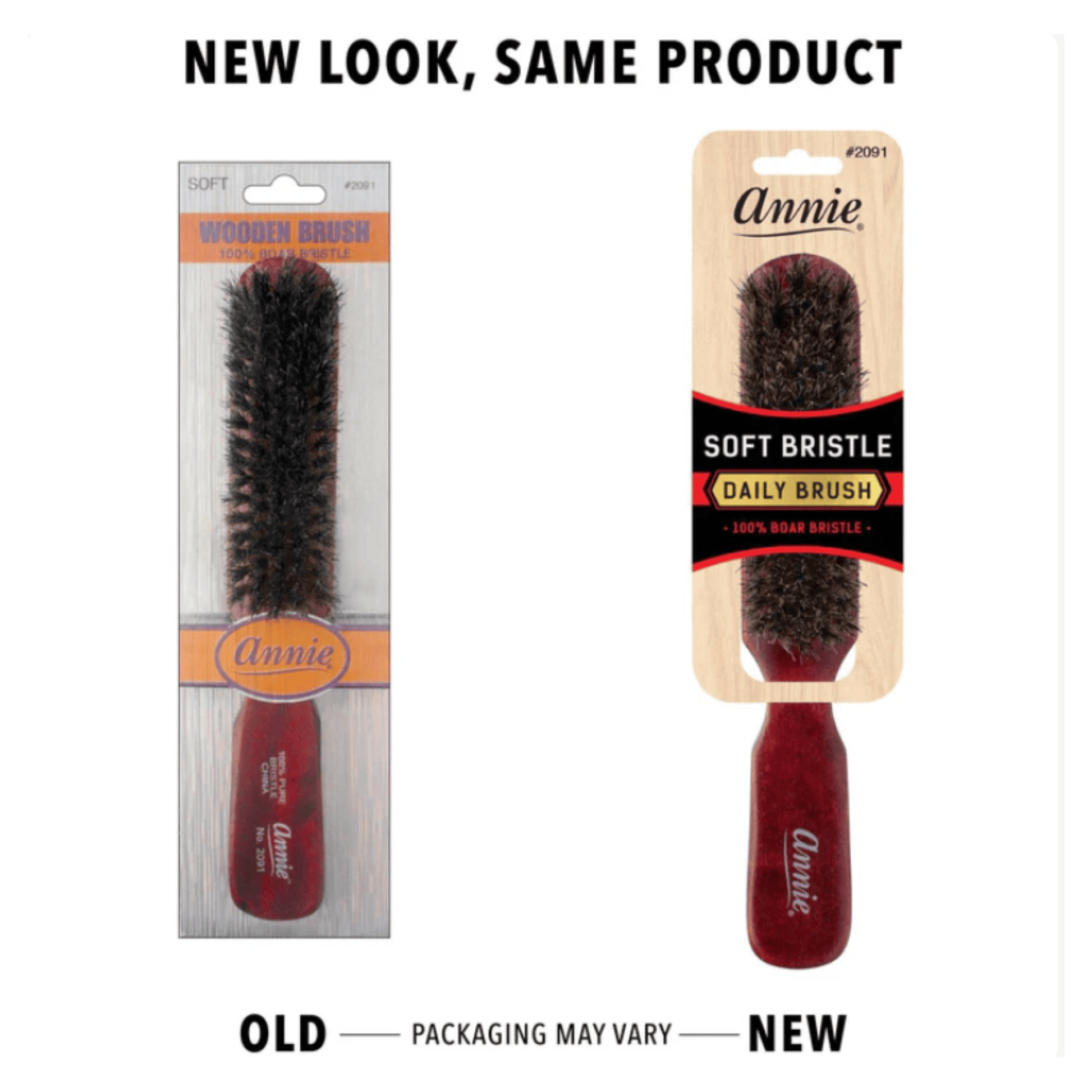 Annie Boar Bristle Soft Wooden Brush #2091 - Annie - Ethni Beauty Market