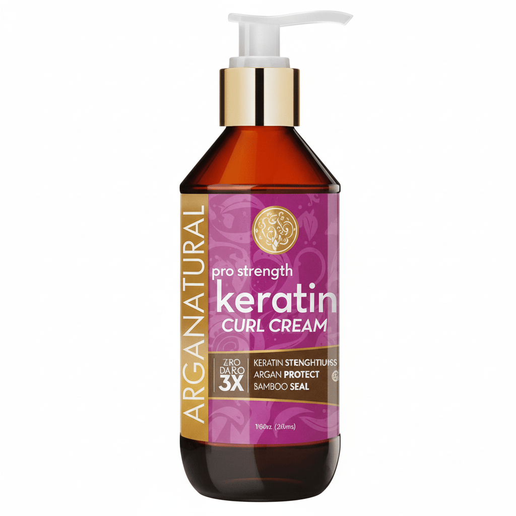 Arganatural - Crème fortifiante "Keratin Curl Cream" - 240ml - Arganatural - Ethni Beauty Market