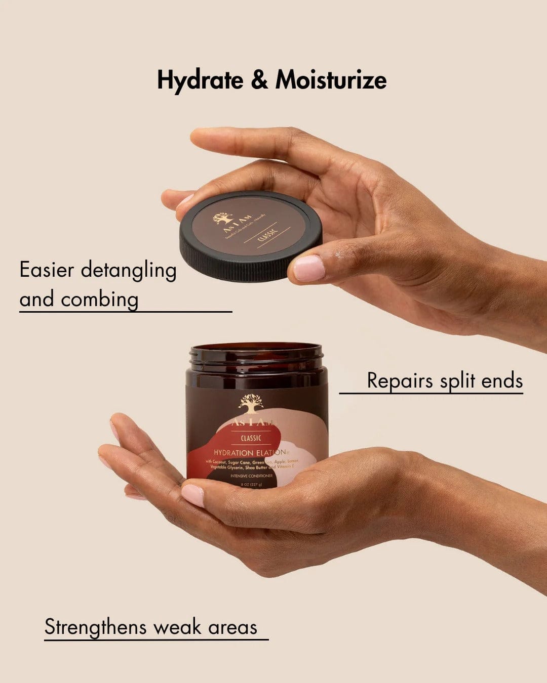 As I Am - Soin hydratation intense "hydration elation" - 227g - As I Am - Ethni Beauty Market