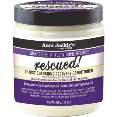 Aunt Jackie's - Après shampoing réparateur à l'huile de pépins de raisins "Rescued!" - 426g - Aunt Jackie's - Ethni Beauty Market