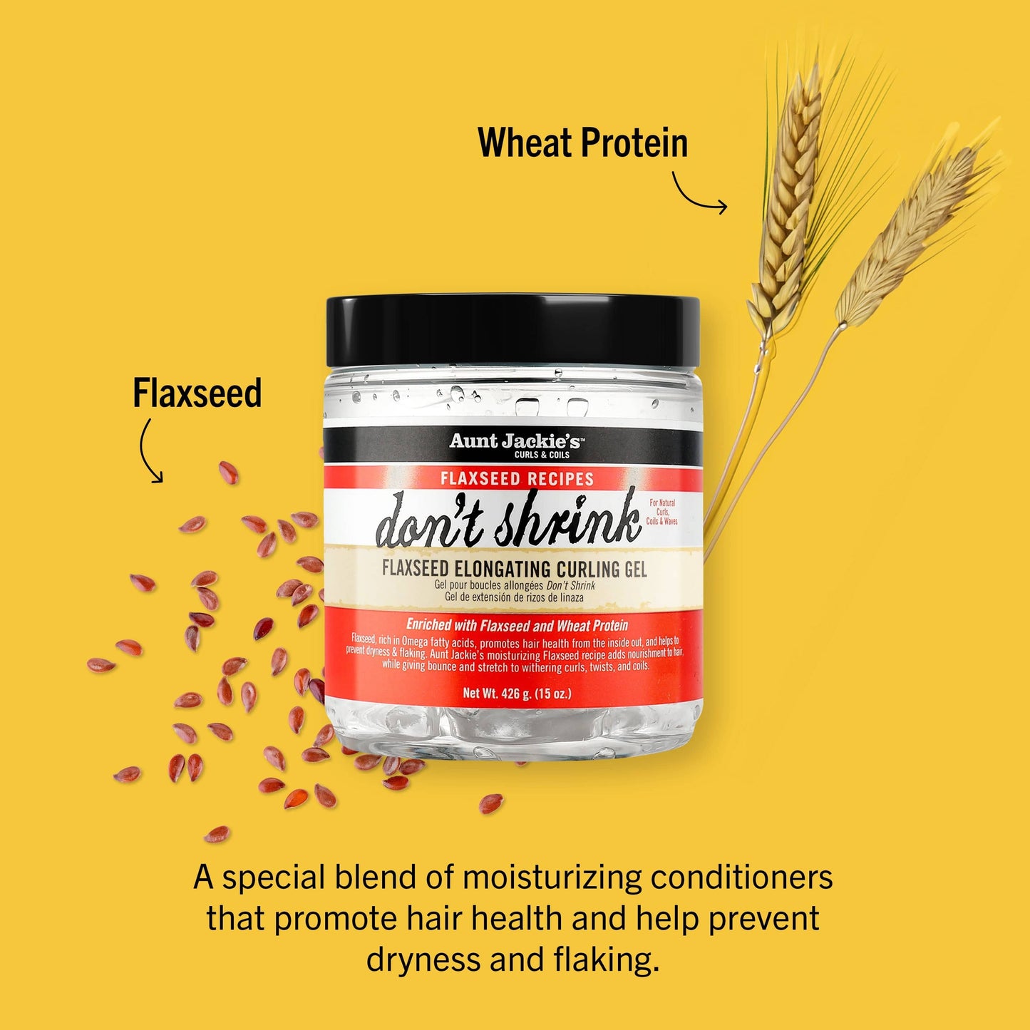 Aunt Jackie's - Don't Shrink Gel définition boucles "Flaxeed" - 426g - Aunt Jackie's - Ethni Beauty Market