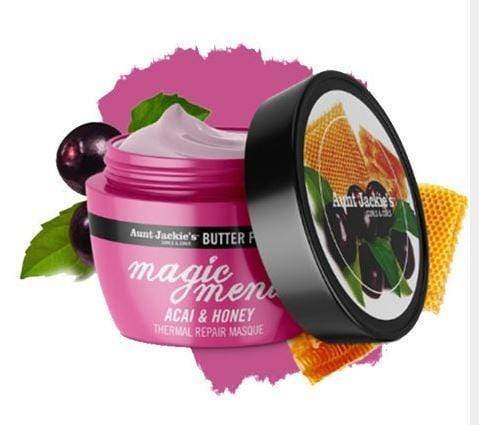 Aunt Jackie's - Butter Fusions - Masque réparateur magic mend "Acai & Honey" - 227 ml (Collection anti-gaspi) - Aunt Jackie'S - Ethni Beauty Market