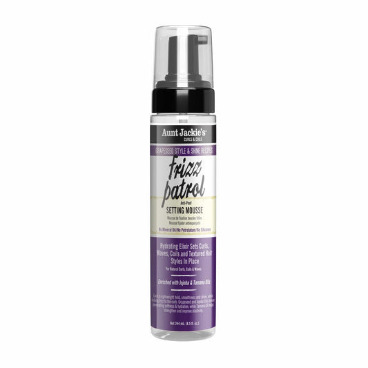 Aunt Jackie's - Mousse coiffante à l'huile de pépins de raisins "Frizz Patrol" - 244ml - Aunt Jackie's - Ethni Beauty Market