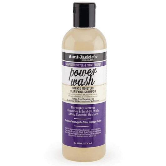 Aunt Jackie's - "Power Wash" moisturizing clarifying shampoo - 355ml - Aunt Jackie's - Ethni Beauty Market