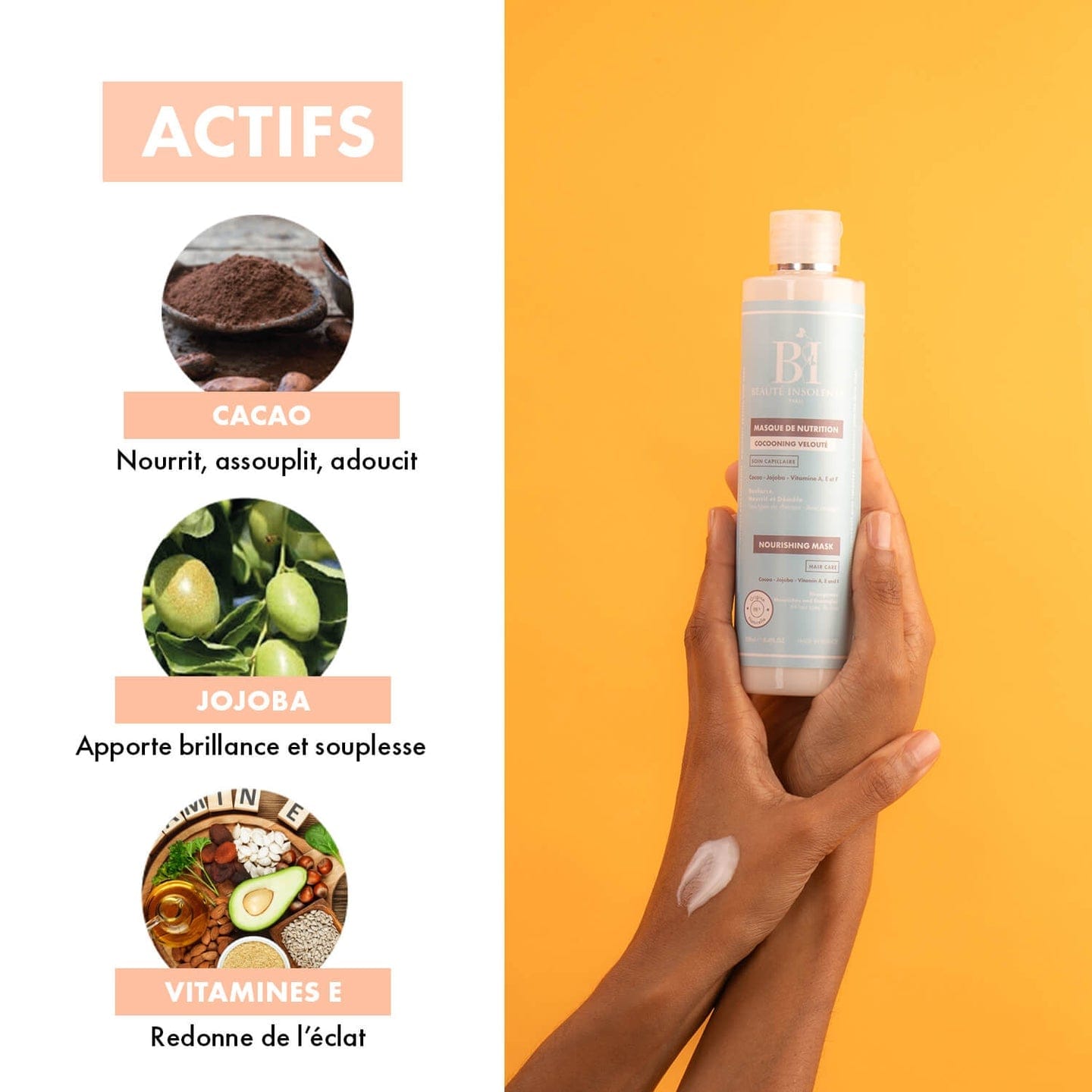 Beauté Insolente- Masque nutrition intense “Cocooning Velouté”- 250ml - Beaute Insolente - Ethni Beauty Market