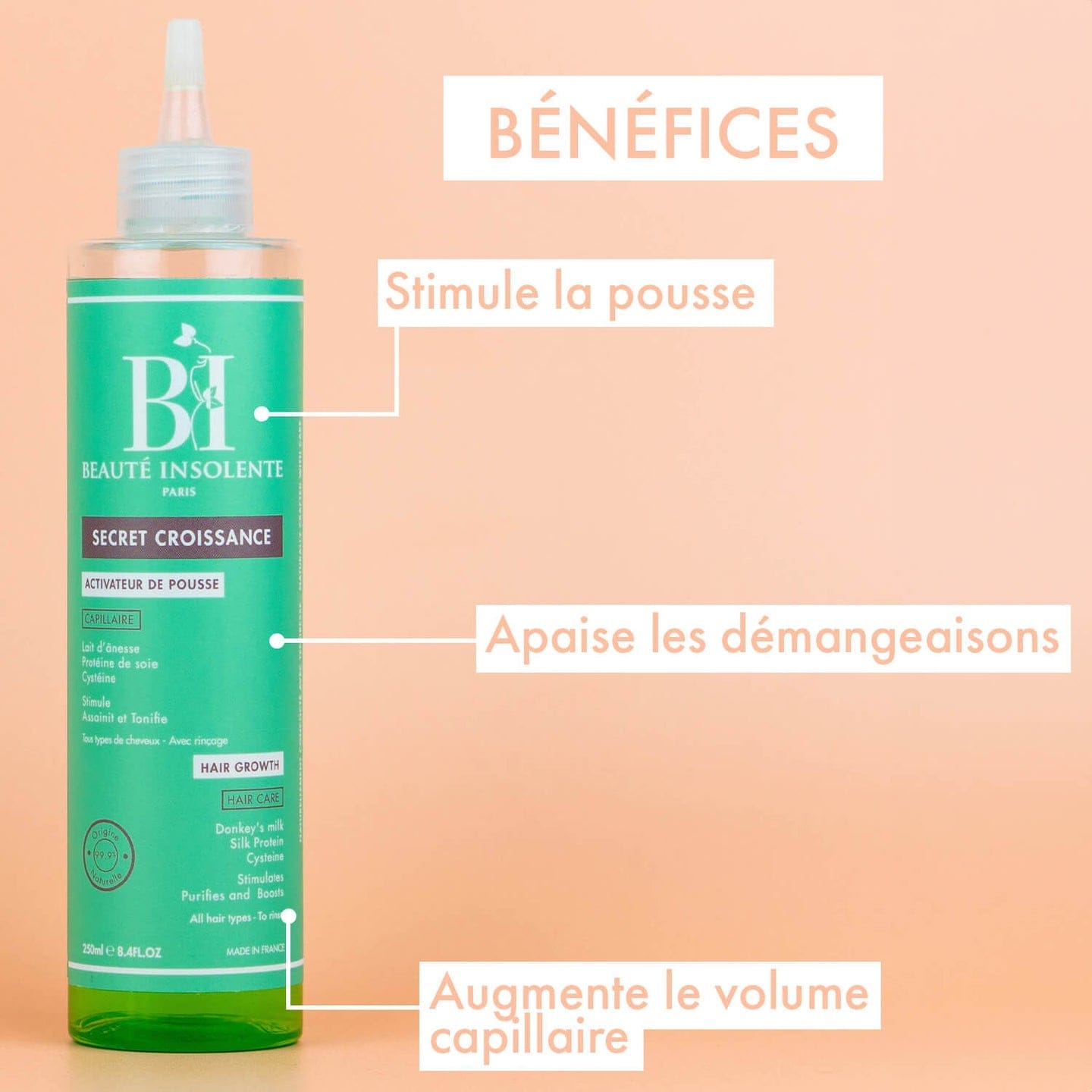 Beauté Insolente - Soin activateur de pousse "Secret Croissance" - 250 ml - Beaute Insolente - Ethni Beauty Market
