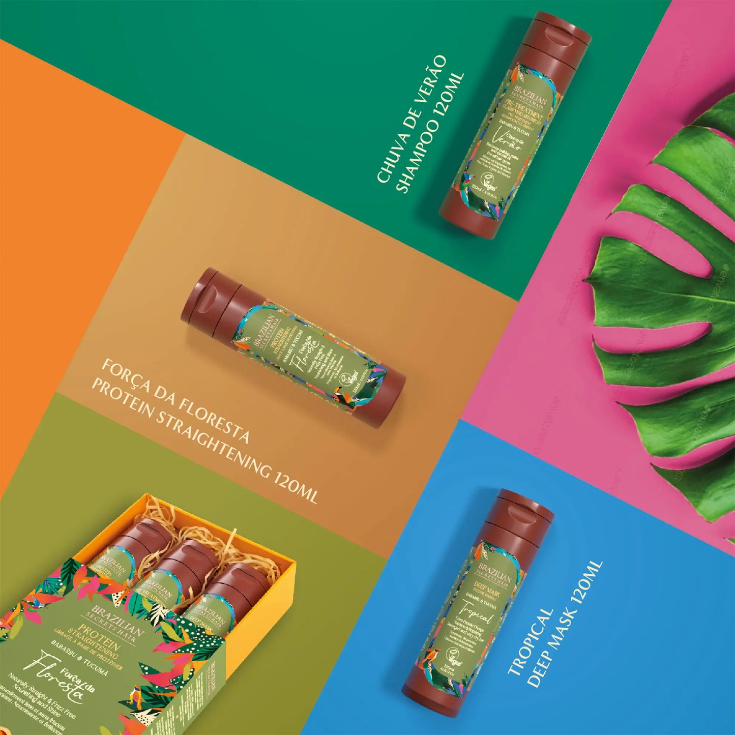 Brazilian Secrets Hair -Força da Floresta - Kit lissage à la protéine - 360ml - Brazilian Secrets Hair - Ethni Beauty Market