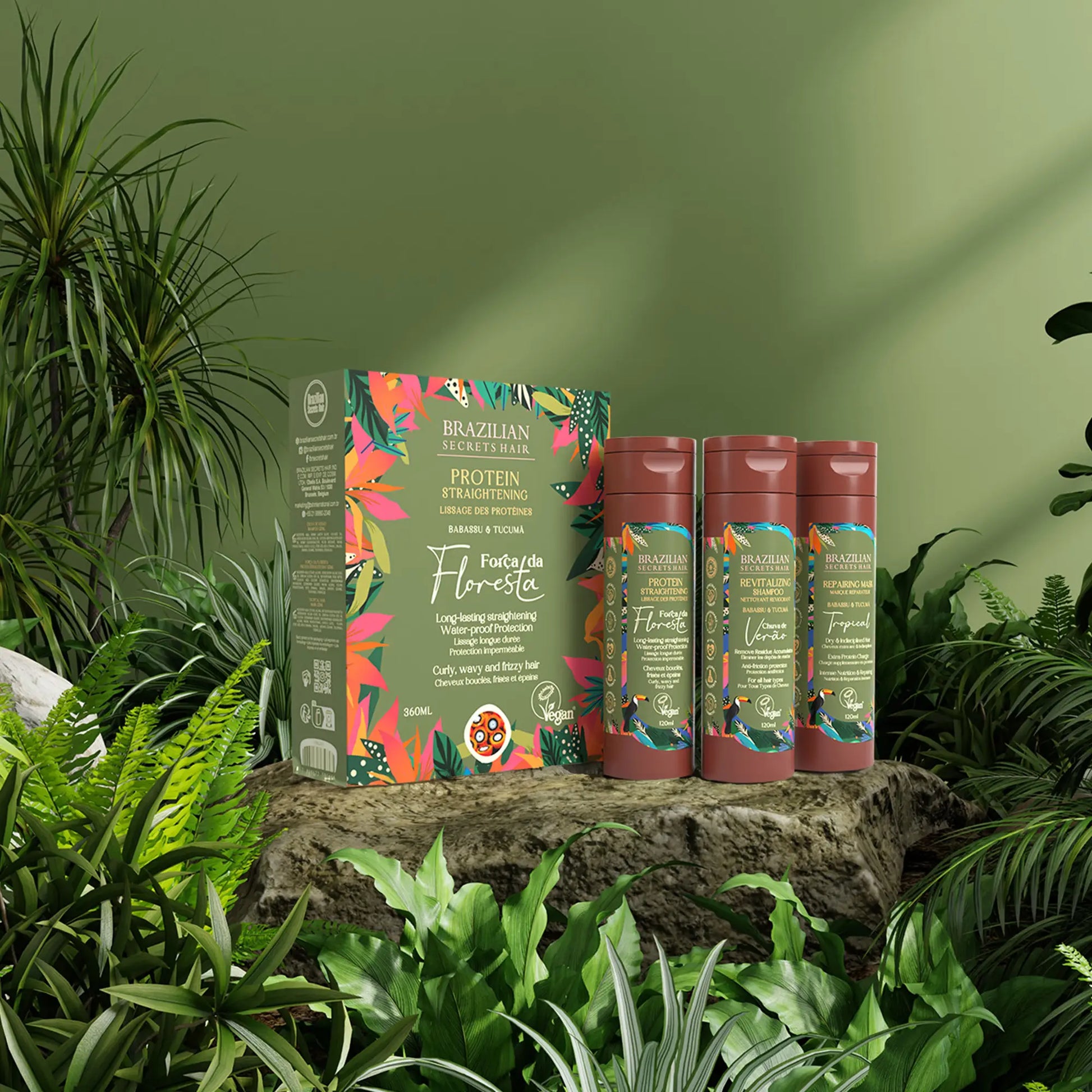 Brazilian Secrets Hair -Força da Floresta - Kit lissage à la protéine - 360ml - Brazilian Secrets Hair - Ethni Beauty Market