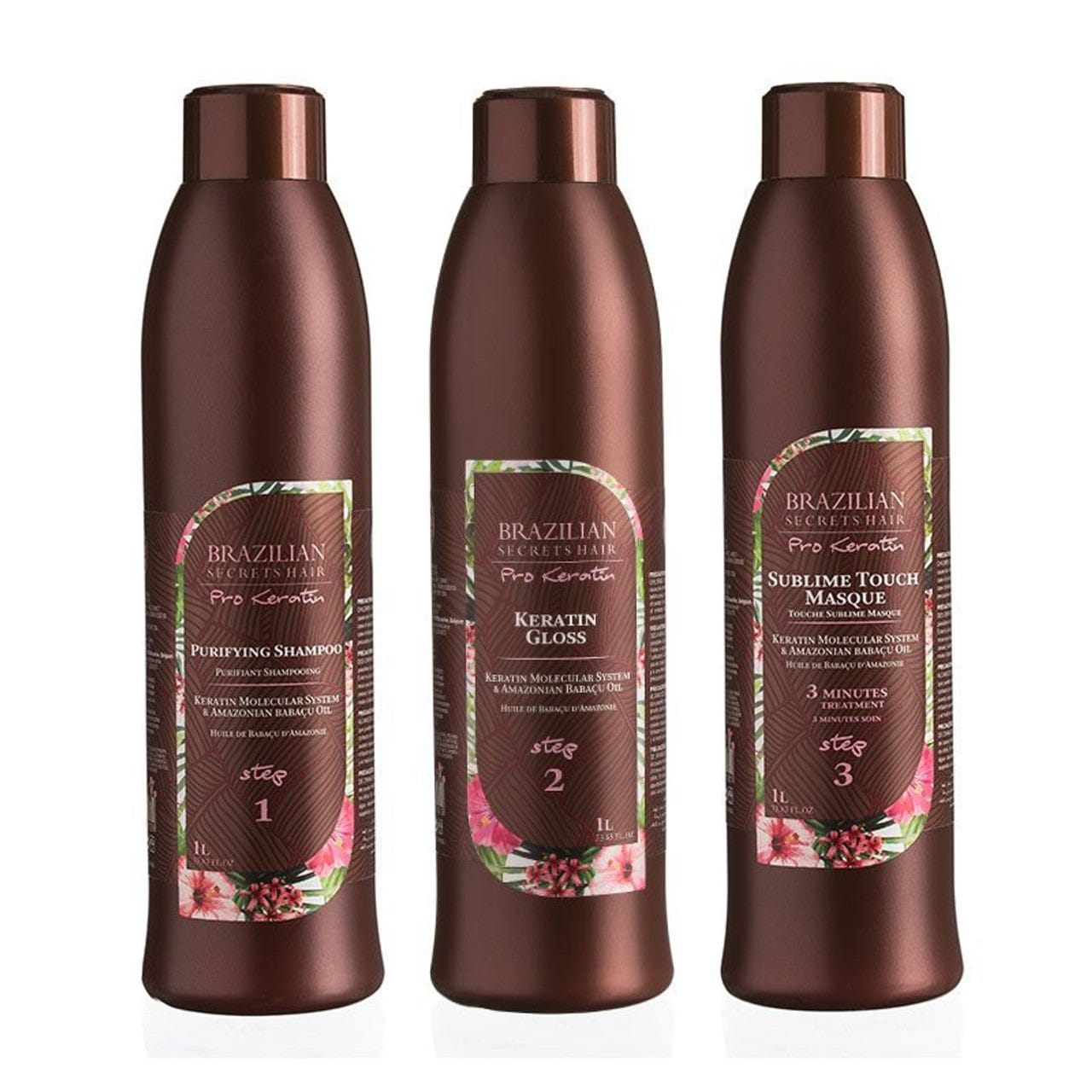 Brazilian Secrets Hair Kit de lissage 3000ml Brazilian Secrets Hair - Kit lissage brésilien Pro Keratin (360ml/3000ml)