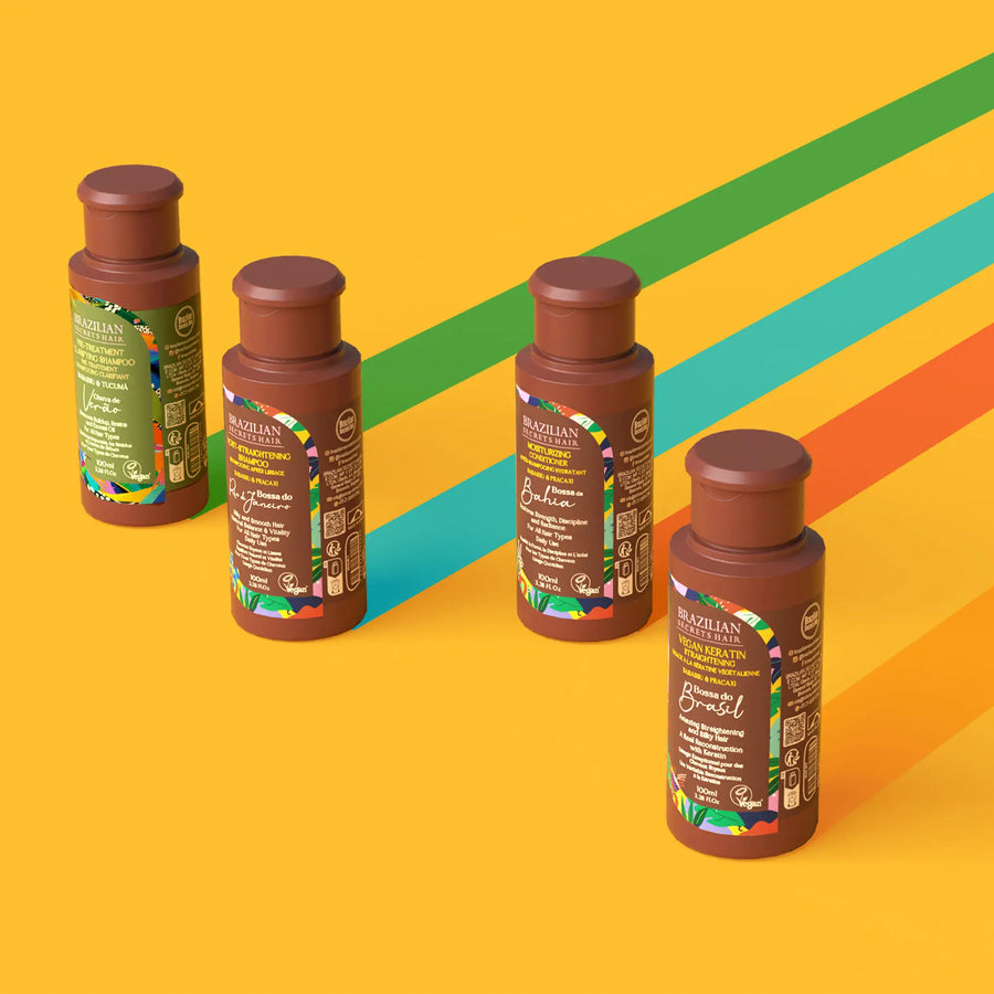 Brazilian Secrets Hair - Bossa do Brasil Kit lissage à la kératine végétalienne - 400ml - Brazilian Secrets Hair - Ethni Beauty Market