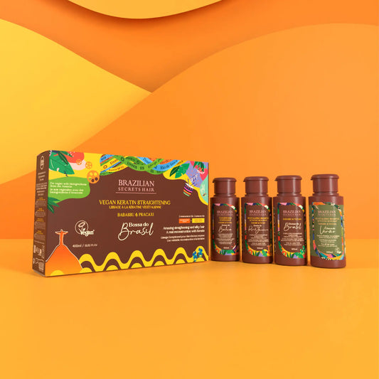 Brazilian Secrets Hair - Bossa do Brasil Kit lissage à la kératine végétalienne - 400ml - Brazilian Secrets Hair - Ethni Beauty Market