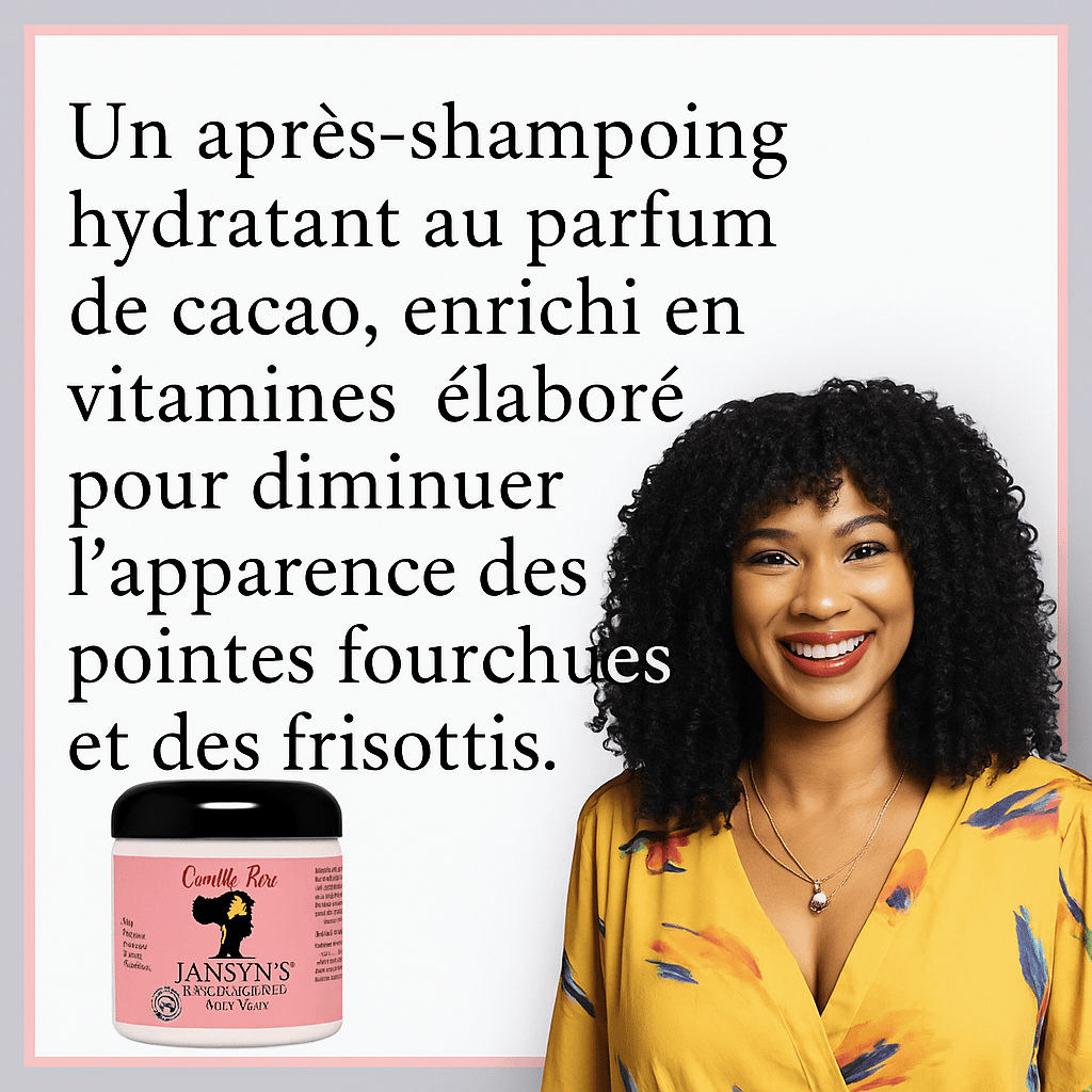 Camille Rose - Après-shampoing à la coco & aloe "Moisture max" 240ml (Jansyn's) - Camille Rose - Ethni Beauty Market