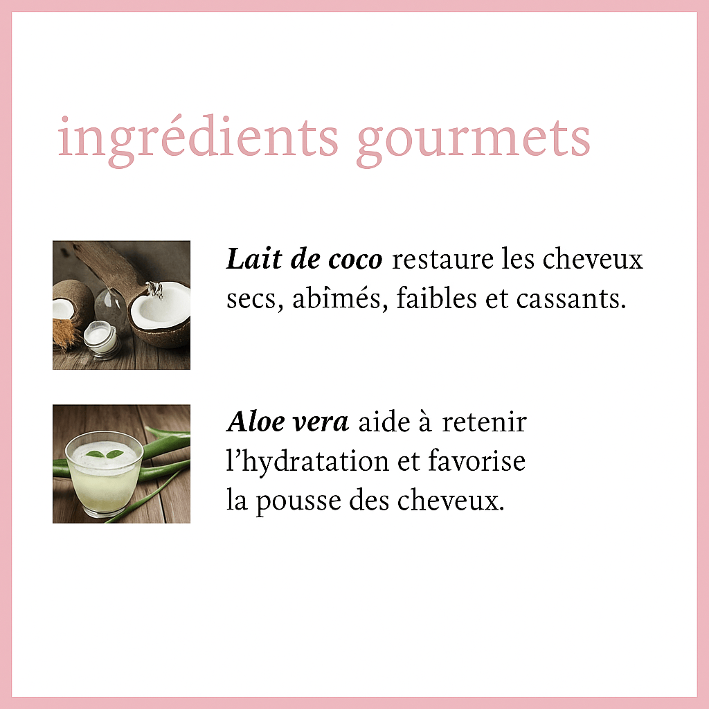 Camille Rose - Après-shampoing à la coco & aloe "Moisture max" 240ml (Jansyn's) - Camille Rose - Ethni Beauty Market