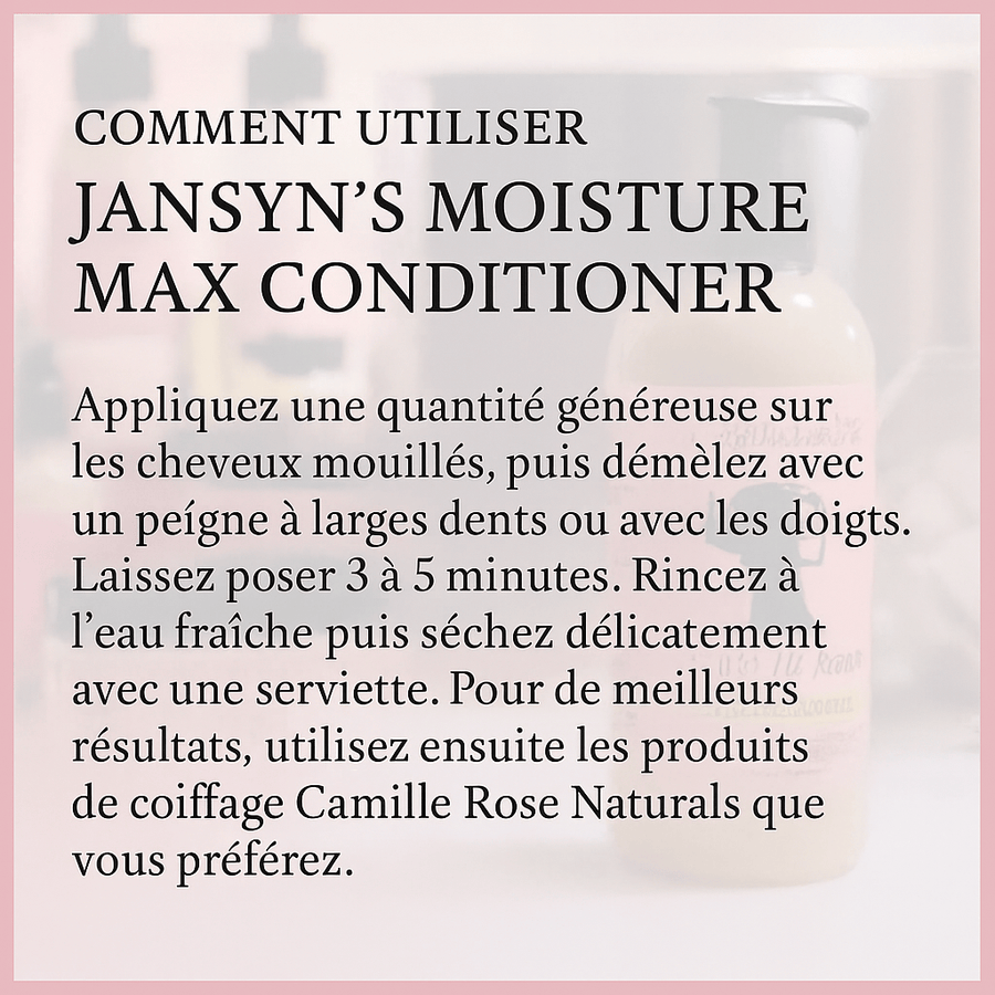 Camille Rose - "Moisture max" coconut & aloe conditioner 240ml (Jansyn's) - Camille Rose - Ethni Beauty Market