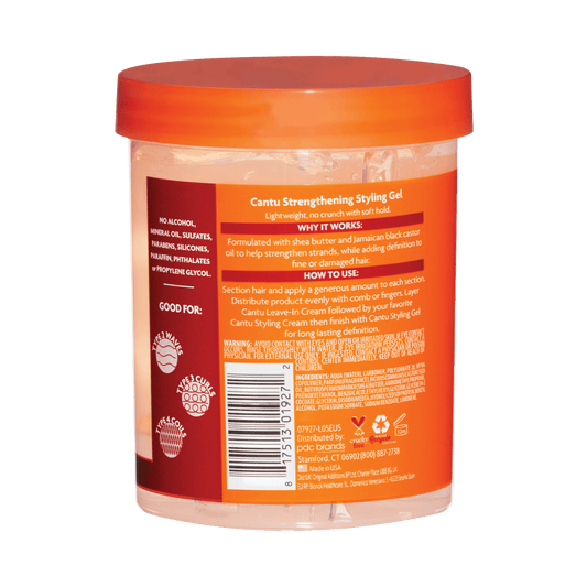 Cantu - Maximum hold black castor gel (Styling gel) 524g - Cantu - Ethni Beauty Market