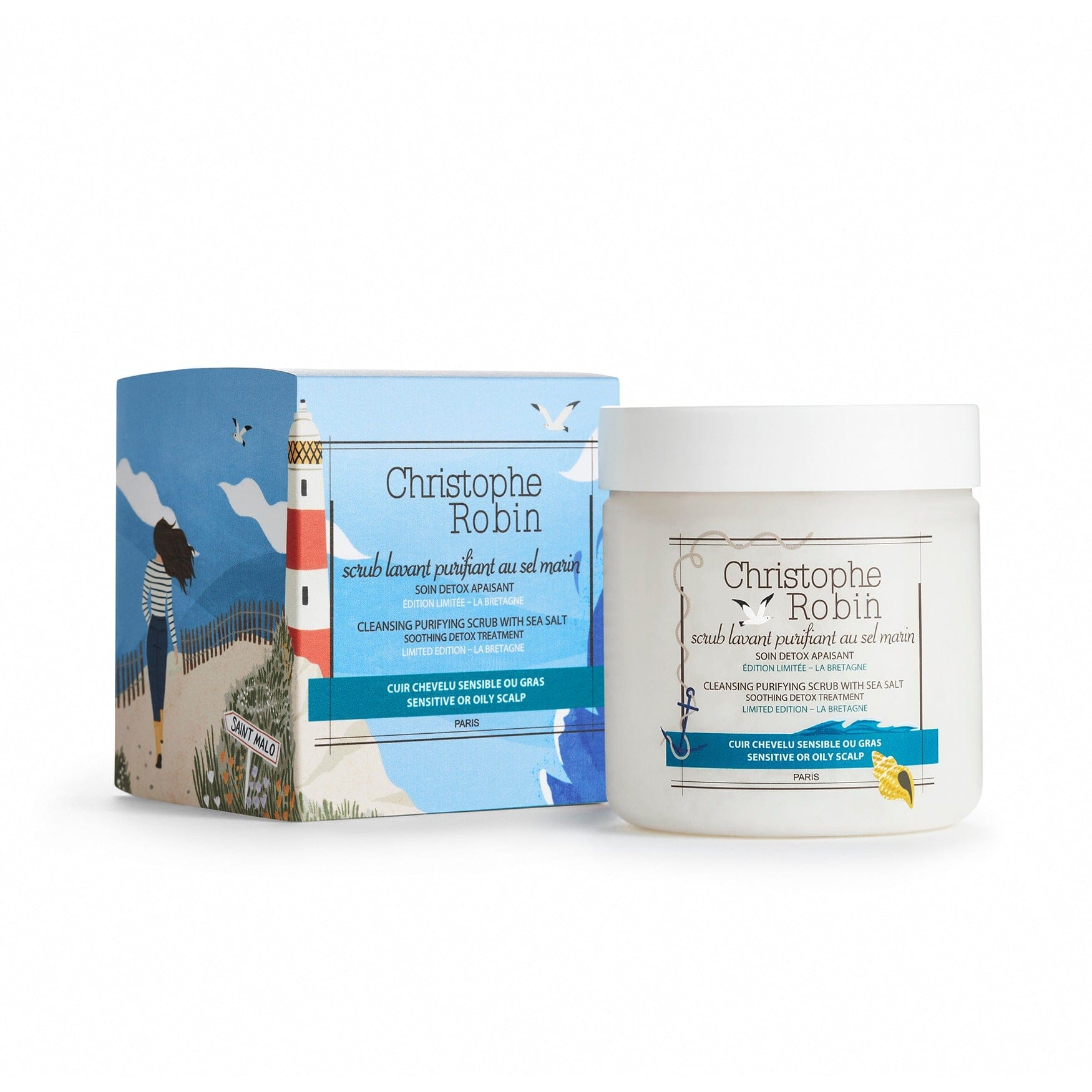 Christophe Robin Gommage Capillaire Christophe Robin -  Scrub lavant purifiant au sel marin "La Bretagne" - 250ml