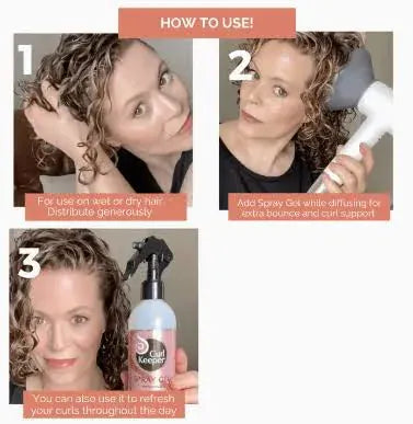 Curl Keeper - Gel Fixant en Spray "Spray Gel With Hold " - 355ml (plusieurs contenances) - Curl Keeper - Ethni Beauty Market