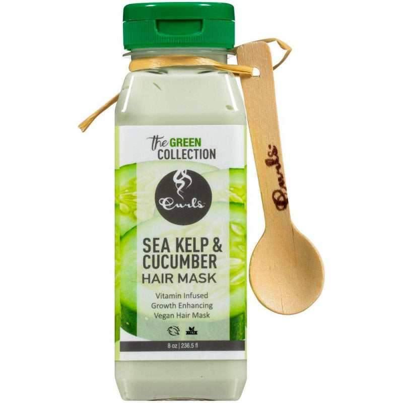Curls - Masque capillaire au varech et au concombre (Sea Kelp & Cucumber Hair Mask Green Collection CURLS) - 235,5g - Curls - Ethni Beauty Market