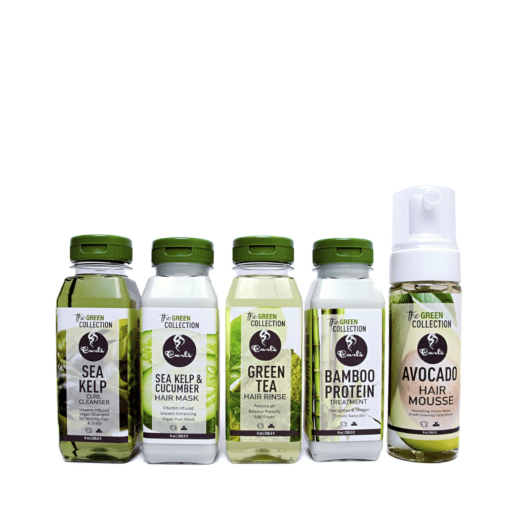 Curls - Masque capillaire au varech et au concombre (Sea Kelp & Cucumber Hair Mask Green Collection CURLS) - 235,5g - Curls - Ethni Beauty Market