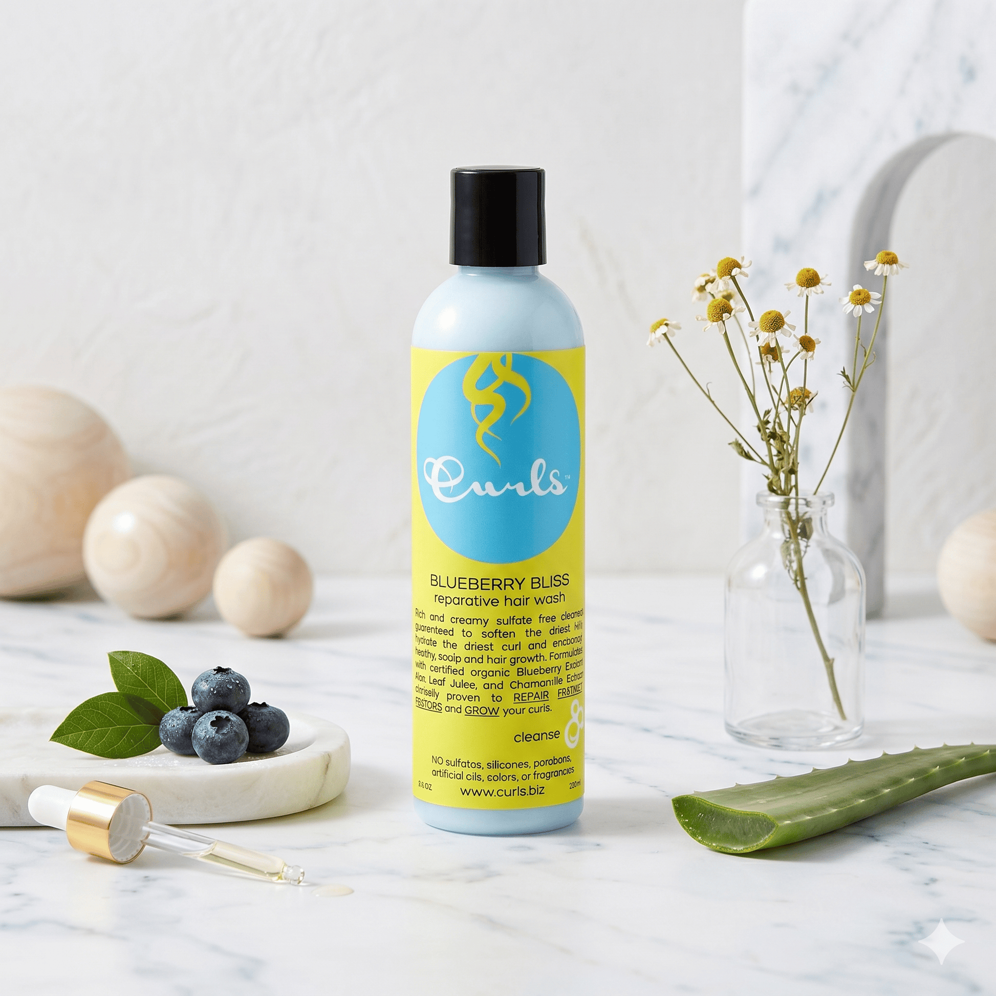 Curls - "Blueberry Bliss" Repairing Cleansing Care 236ml - Curls - Ethni Beauty Market