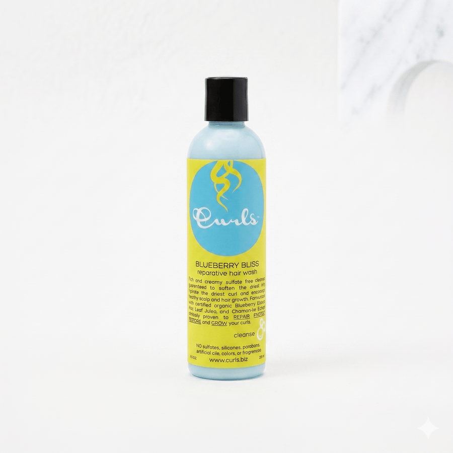 Curls - Soin Lavant Réparateur "Blueberry Bliss" 236ml - Curls - Ethni Beauty Market