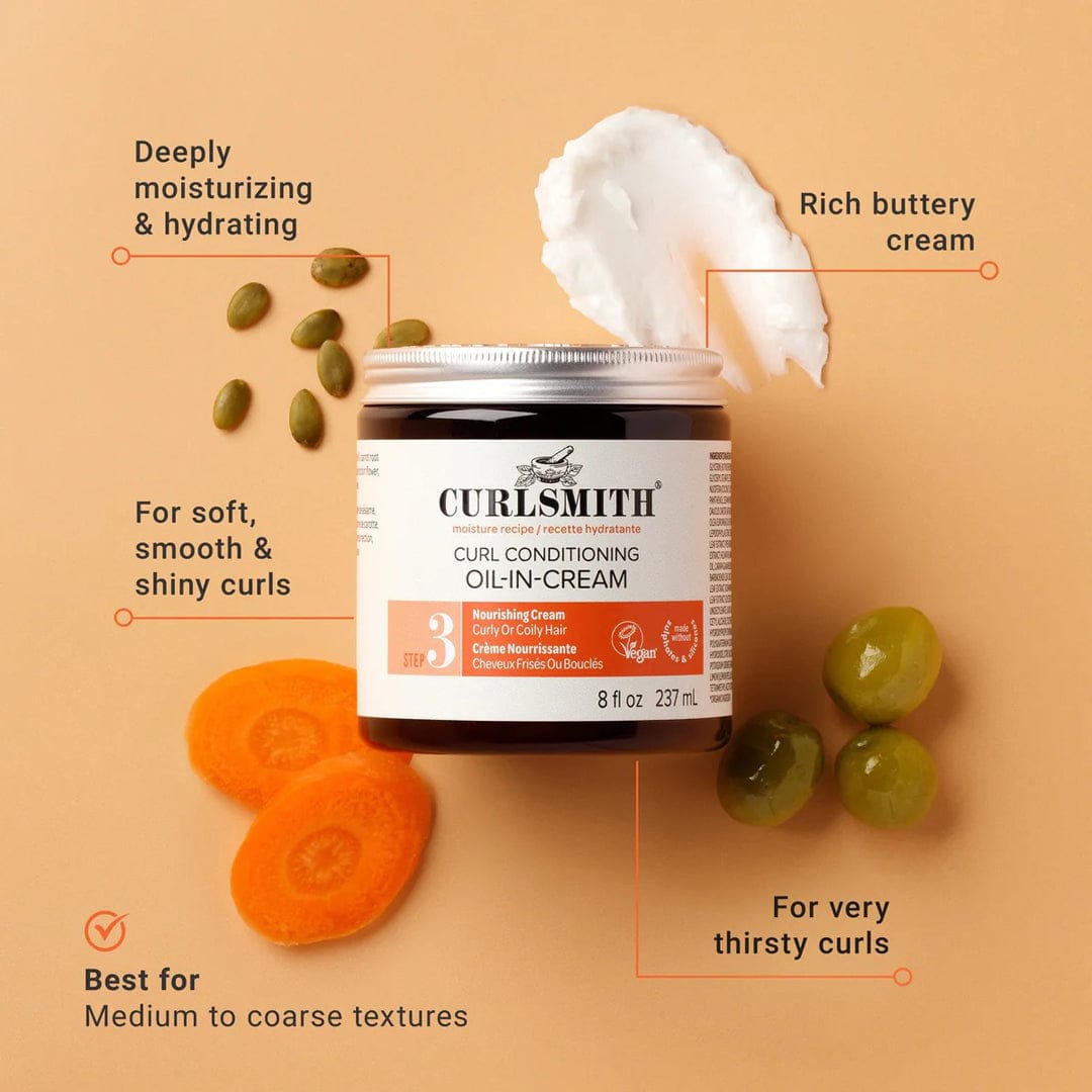 CURLSMITH - Crème-huile revitalisante pour boucles " Leave-in oil-in-cream" 237ml - Curlsmith - Ethni Beauty Market