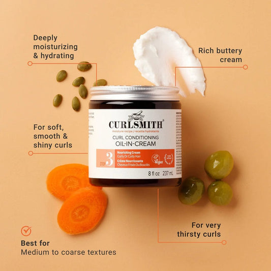 CURLSMITH - Crème-huile revitalisante pour boucles " Leave-in oil-in-cream" 237ml - Curlsmith - Ethni Beauty Market