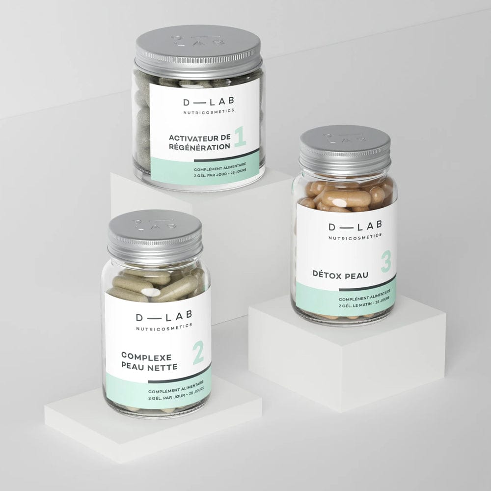 D-Lab Nutricosmetics - Programme complément alimentaire "peau parfaite 1+2+3" - (1 mois/2 mois) - D-Lab Nutricosmetics - Ethni Beauty Market