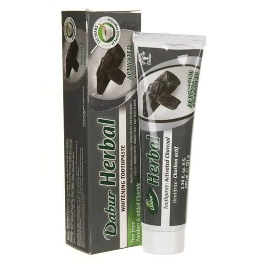 Dabur -Herbal whitening Toothpaste Activated Charcoal 100ml - (toothpaste with activated charcoal) (Anti-waste Collection) - Dabur - Ethni Beauty Market