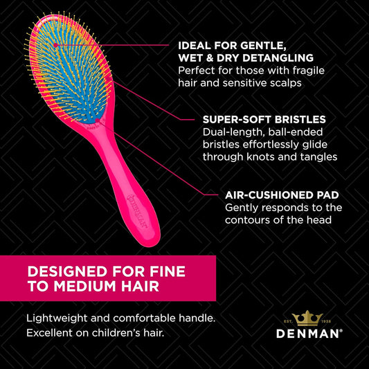 Denman - Brosse Démêlante en Douceur "Tangle Tamer Gentle Dry Detanling" D93M - Denman - Ethni Beauty Market
