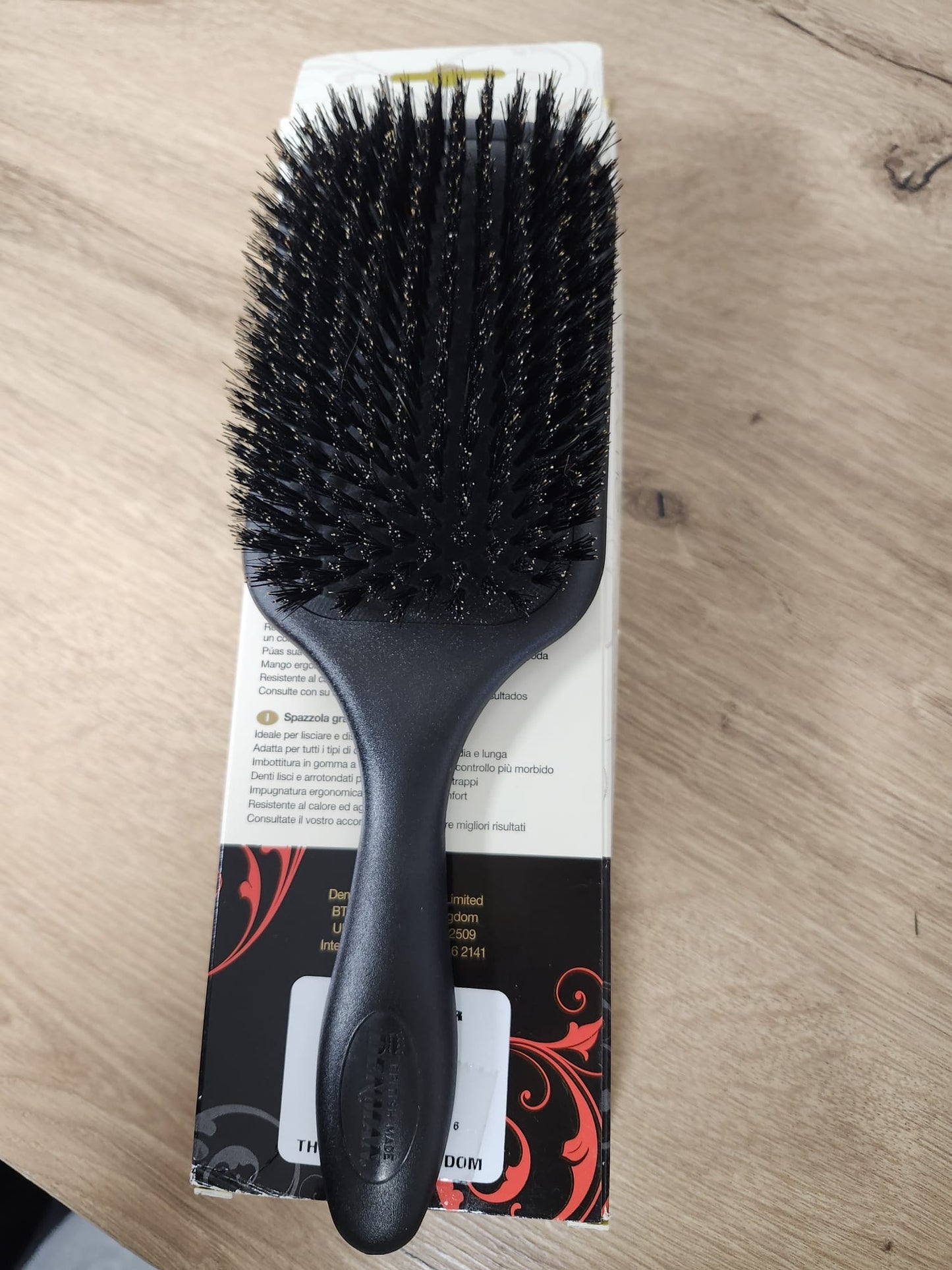 Denman - Grande Brosse Plate aux poils de sanglier "Large Paddle Brush" - P083BOAR - Denman - Ethni Beauty Market
