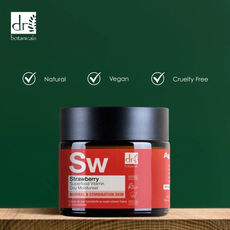 Dr Botanicals - Crème hydratante de jour aux vitamines et aux superaliments SW Strawberry 60ml - Dr Botanicals - Ethni Beauty Market