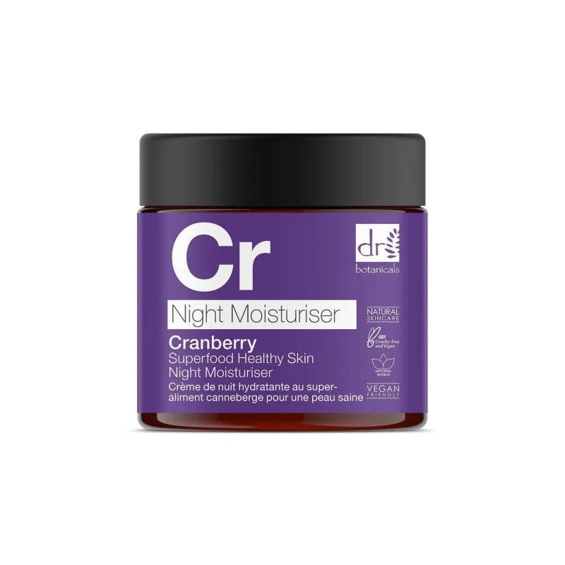 Dr Botanicals - Crème hydratante de nuit pour une peau saine aux superaliments Cr Cranberry 60 ml - Dr Botanicals - Ethni Beauty Market