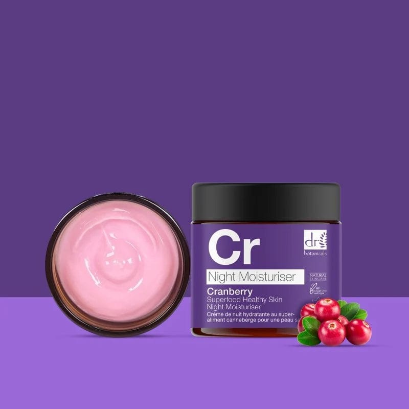 Dr Botanicals - Crème hydratante de nuit pour une peau saine aux superaliments Cr Cranberry 60 ml - Dr Botanicals - Ethni Beauty Market