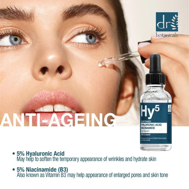 Dr Botanicals Sérum pour les yeux à l'acide hyaluronique et à la niacinamide Hy5 15 ml - Dr Botanicals - Ethni Beauty Market