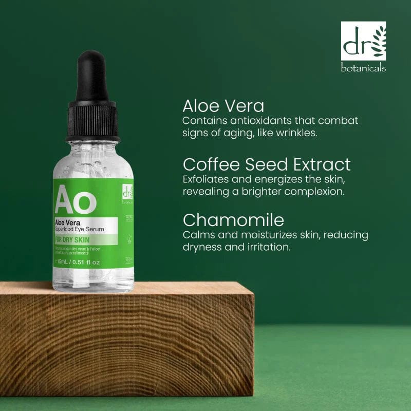 Dr Botanicals Ao Aloe Vera Superfood Eye Serum 15ml - Dr Botanicals - Ethni Beauty Market