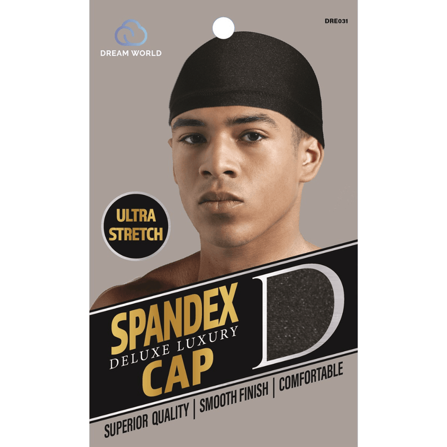 Dream World - Bonnet Dôme Homme Noir strech - Taille Unique - DRE031 - Dream World - Ethni Beauty Market