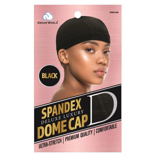 Dream World - Bonnet Dôme Spandex  Noir  pour femme- Taille unique - DRE114B - Dream World - Ethni Beauty Market