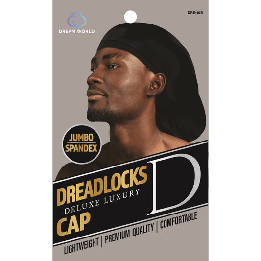 Dream World - Black satin Dreadlocks bonnet - One size - DRE115B - Dream World - Ethni Beauty Market